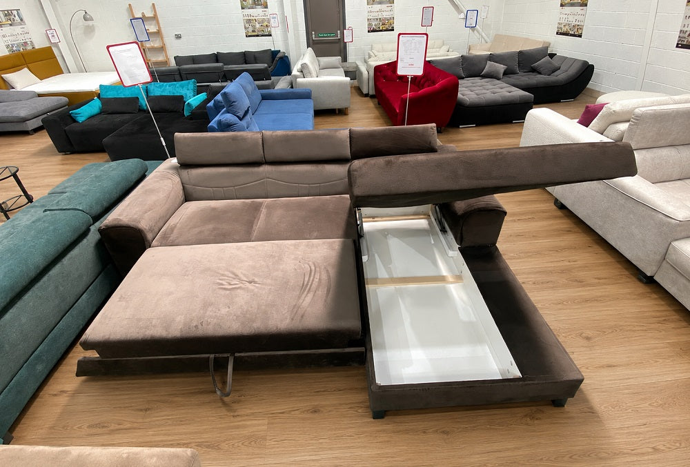 Ex-Display Riva Corner Sofa Bed With Storage Monolith 20
