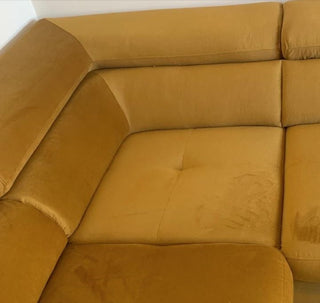 Ex-Display Fabio Corner Sofa Bed with Storage Kronos 01 DIJON/ SILVER LEGS