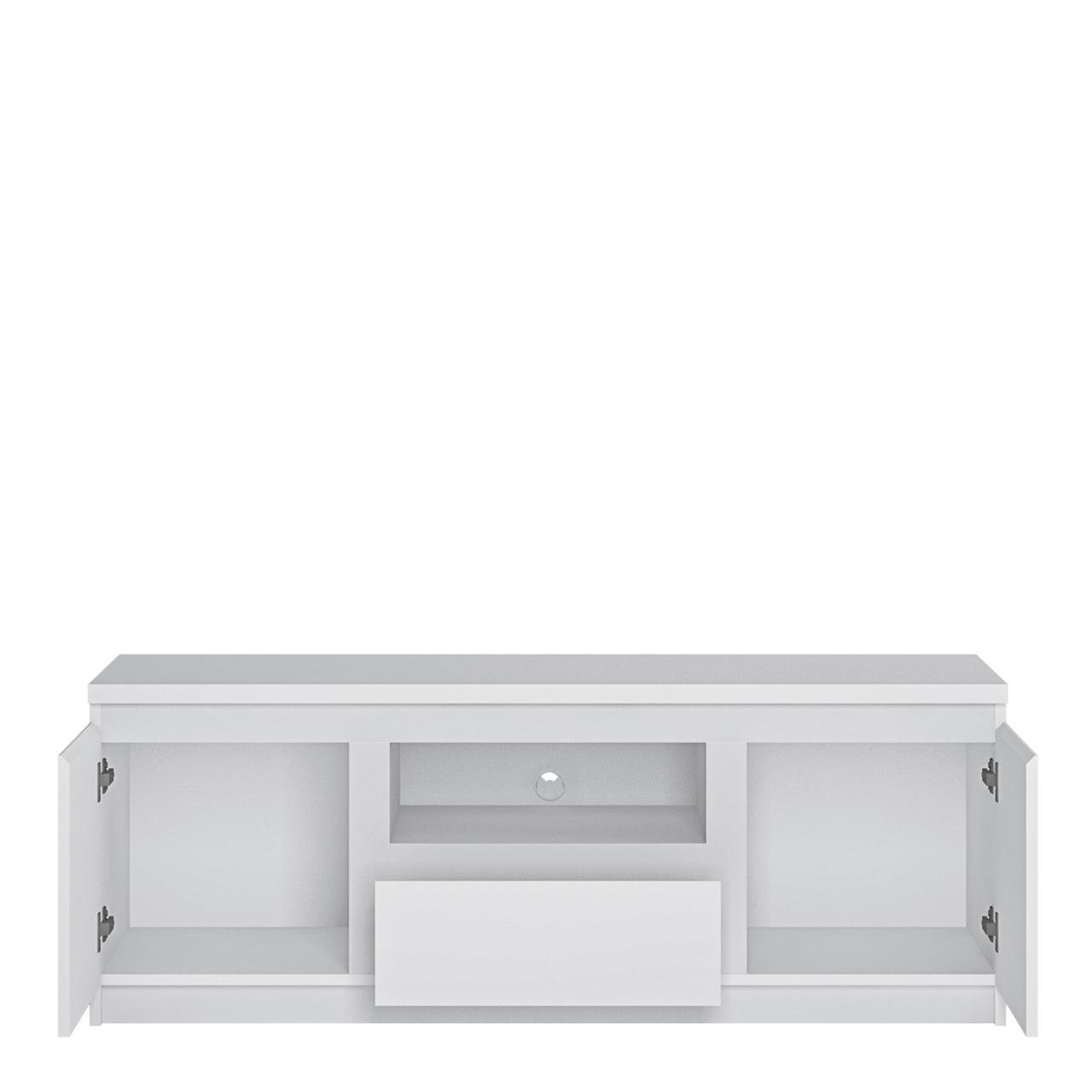 Fribo 2 Door 1 Drawer TV Cabinet in White