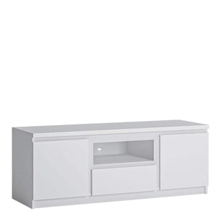 Fribo 2 Door 1 Drawer TV Cabinet in White - Msofas LTD