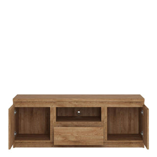 Fribo 2 Door 1 Drawer TV Cabinet in Oak - Msofas LTD