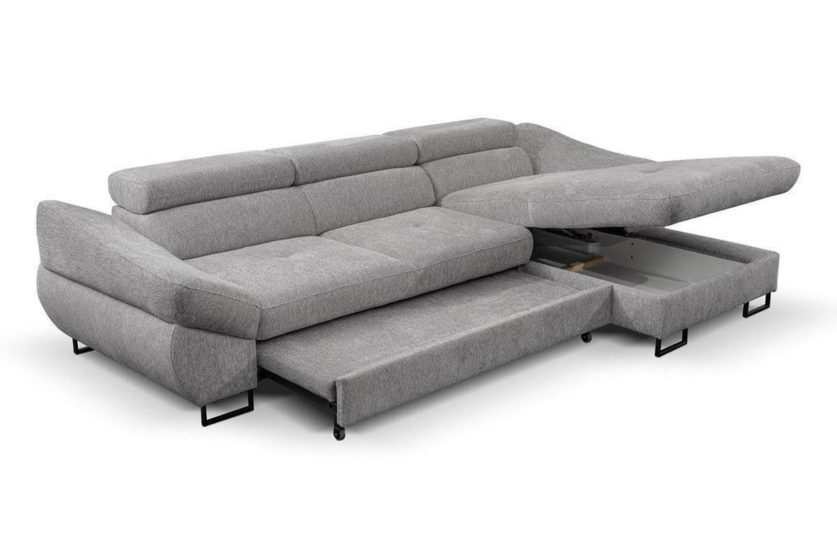 Fabio Corner Sofa Bed Mini Longchair With Storage Aragon 80