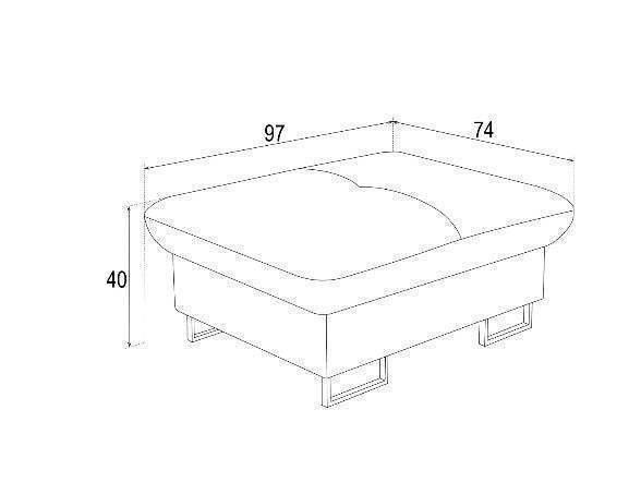 Fabio Footstool dimensions