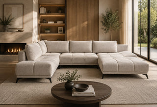 Felipe U-Shape Corner Sofa Bed With Storage