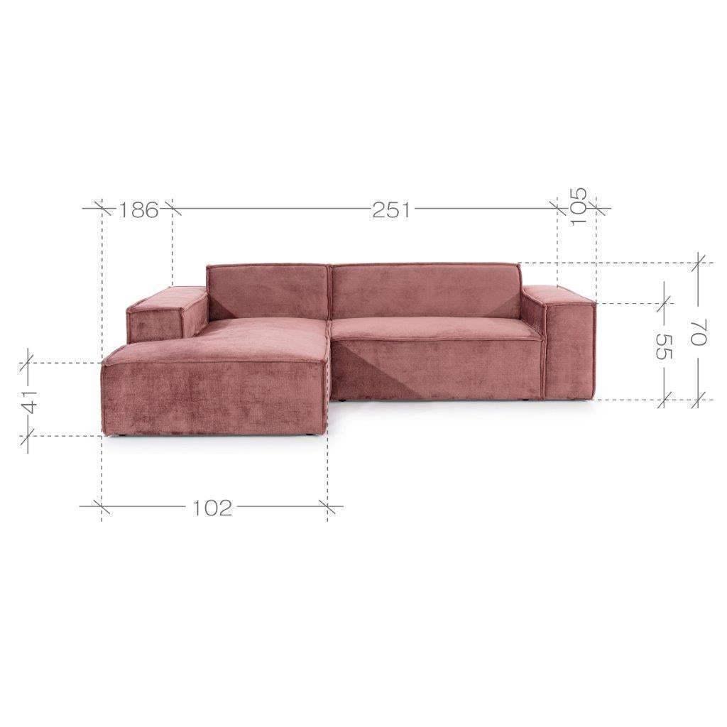Fondy Corner Sofa Kronos 17 Fast Delivery - Msofas LTD