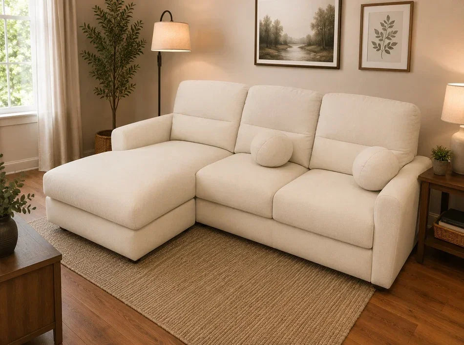 Ford Express Delivery Corner Sofa Bed With Storage Malia Cream