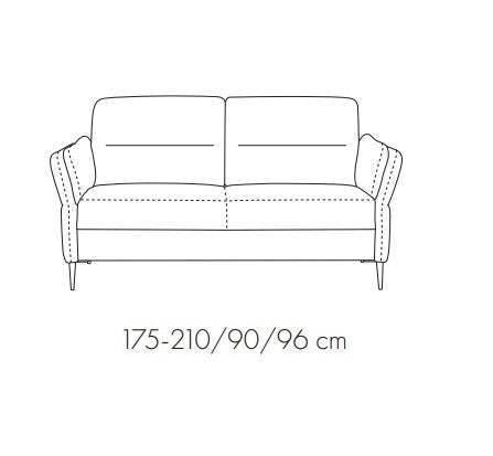 Fosano 2 Seater Sofa dimensions