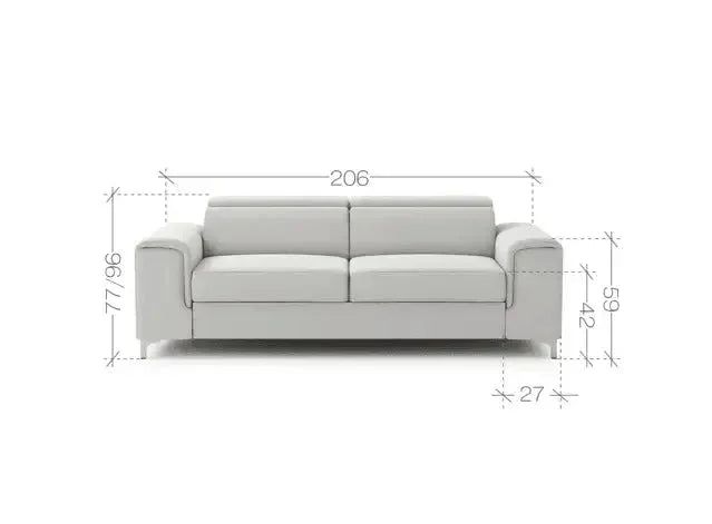 Genova 3 Seater Sofa dimensions