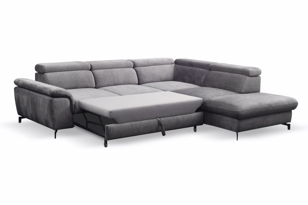 Alegra Corner Sofa Bed Right Malia Tumeric Fast Delivery