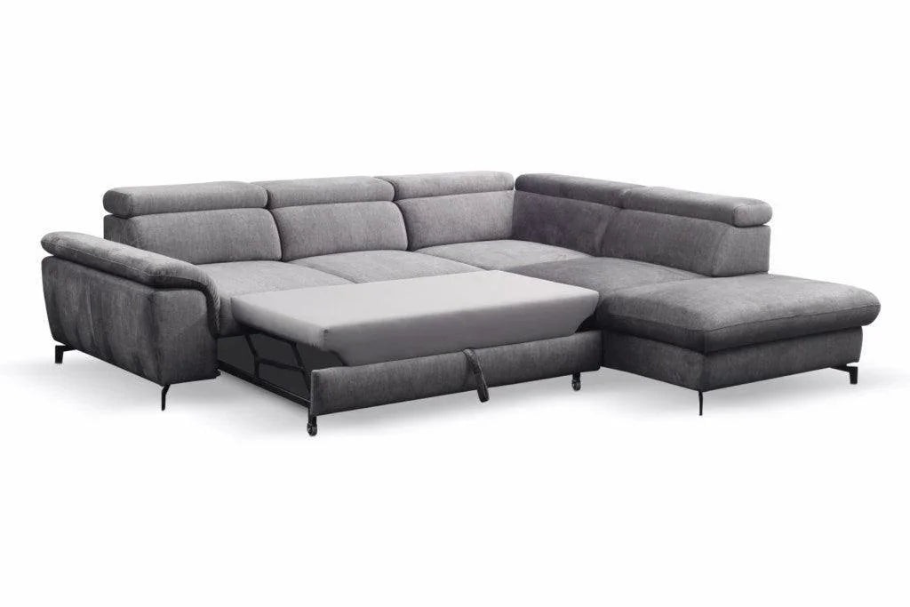 Alegra Corner Sofa Bed With Storage Malia Tumeric Clearance