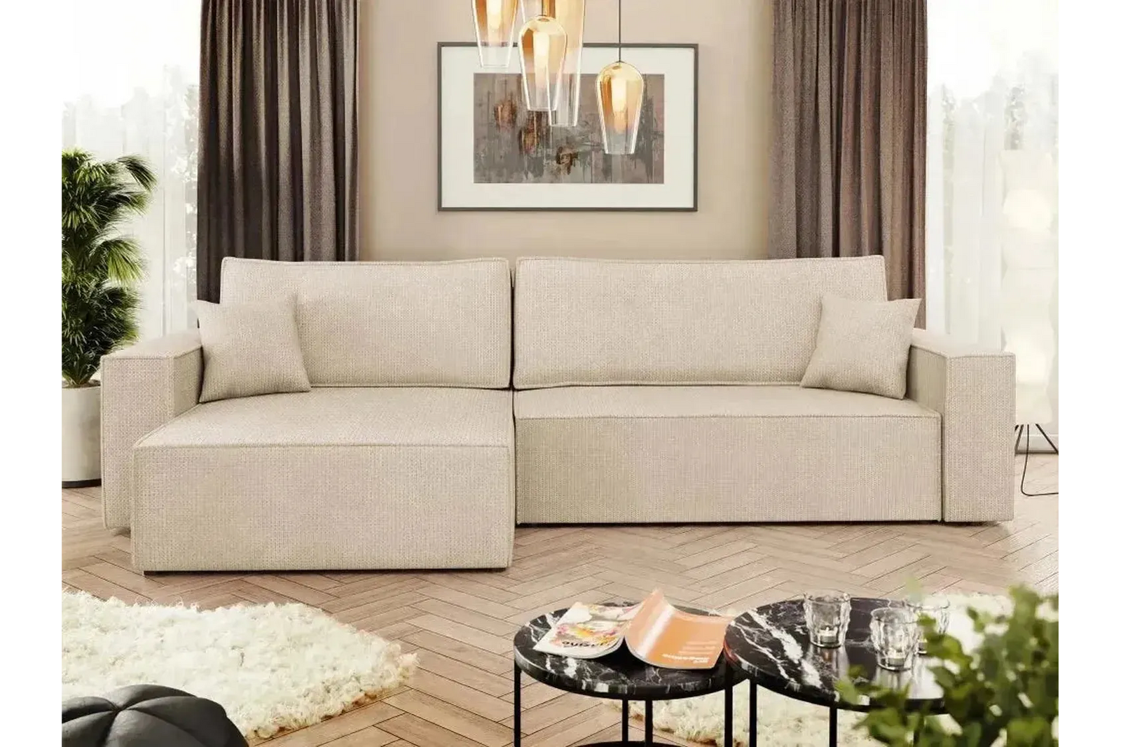 Karl L Maxi Corner Sofa Bed With Storage