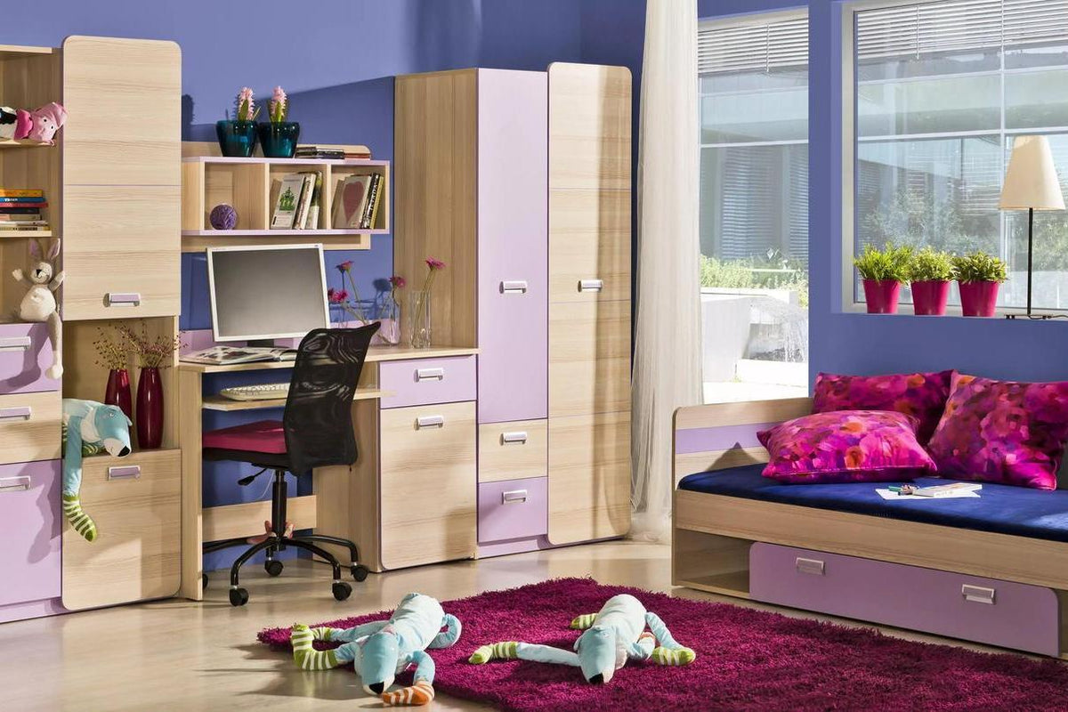 Lorento 2 Express Delivery Single Wardrobe in Purple