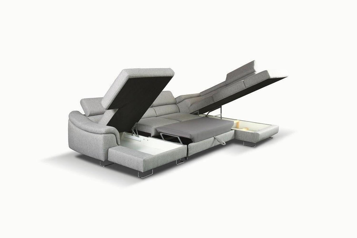 Lavos U Shape Express Delivery Corner Sofa Bed With Storage Zetta 302