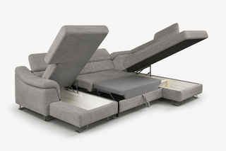 Narożna sofa z funkcją spania Lavos U Shape z pojemnikiem