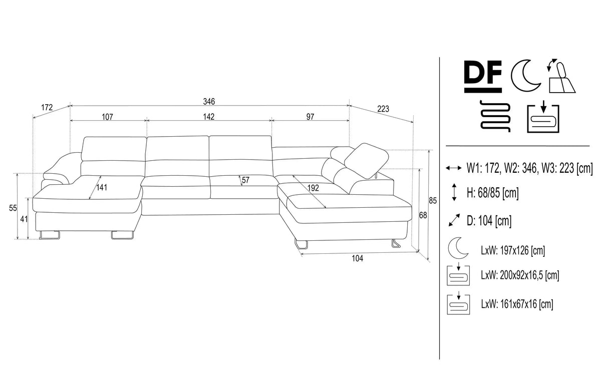 Lavos U Corner Sofa Bed Vienna 1 FAST DELIVERY - Msofas LTD