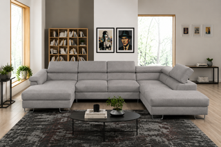 Lavos U Shape Express Delivery Corner Sofa Bed With Storage Zetta 302