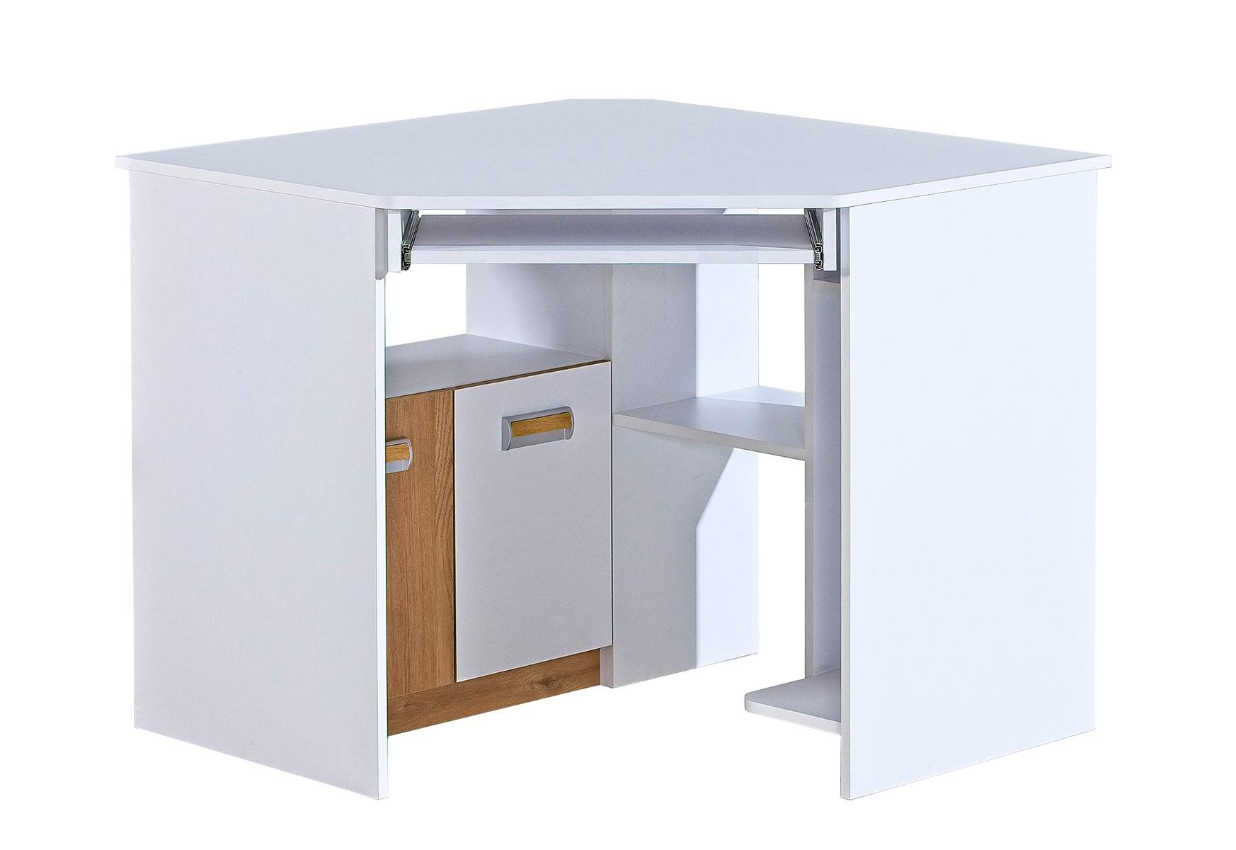 Lorento White Corner Desk 11