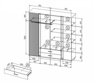 Lamelo Wardrobe 196 - Msofas LTD