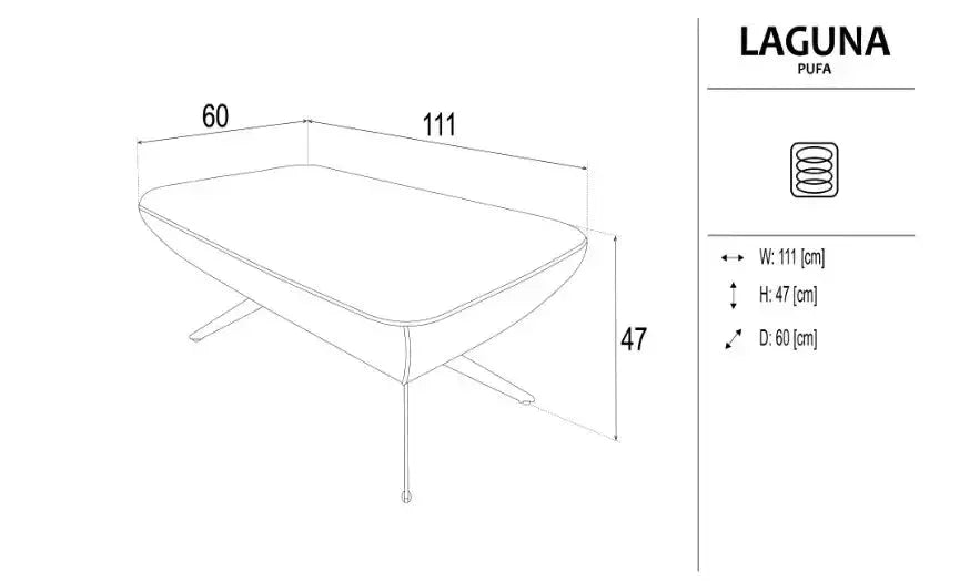Laguna Footstool dimensions