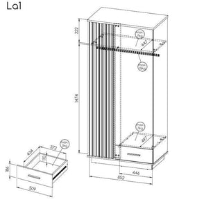 Lamelo Wardrobe 90 - Msofas LTD