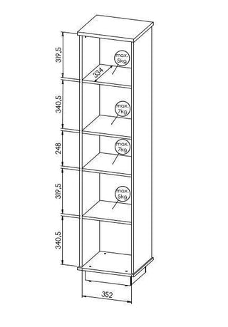 Lamelo Bookcase - Msofas LTD