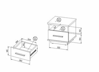 Lamelo Bedside Table