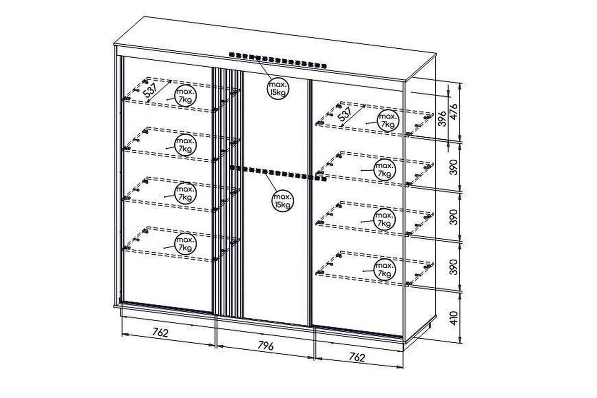 Lamelo Sliding Wardrobe 240