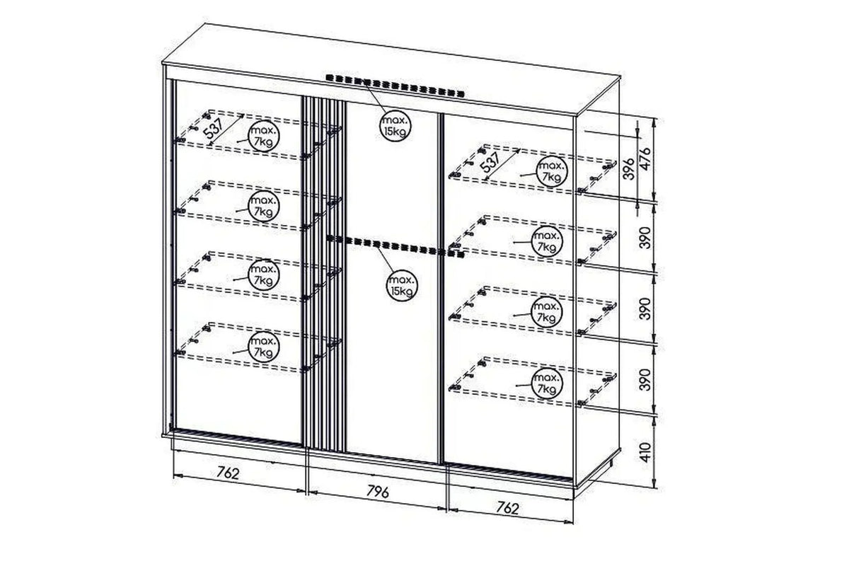 Lamelo Sliding Wardrobe 240