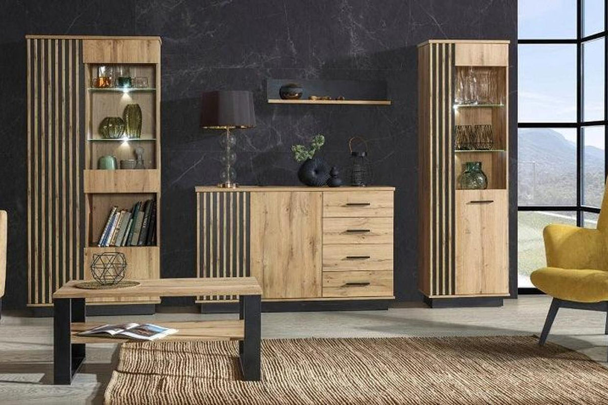 Lamelo Tall Display Cabinet 60
