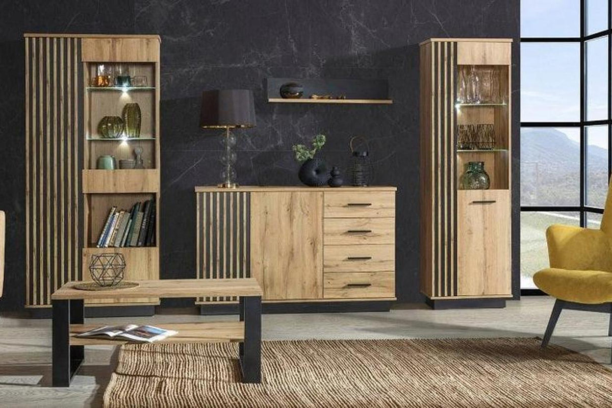 Lamelo Tall Display Cabinet 90