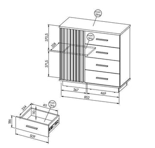 Lamelo Sideboard 90 - Msofas LTD