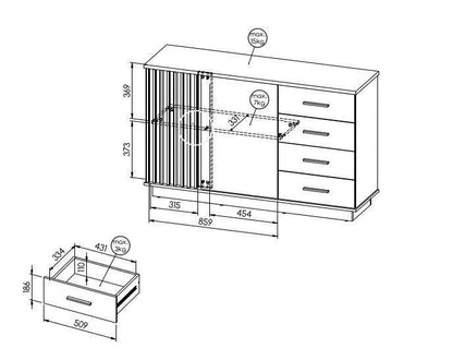 Lamelo Sideboard 141