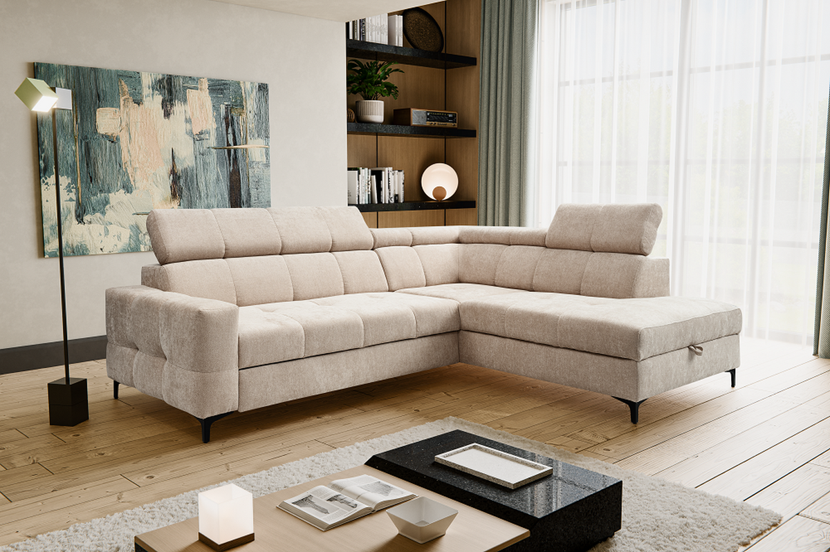Leno Corner Sofa Bed With Storage