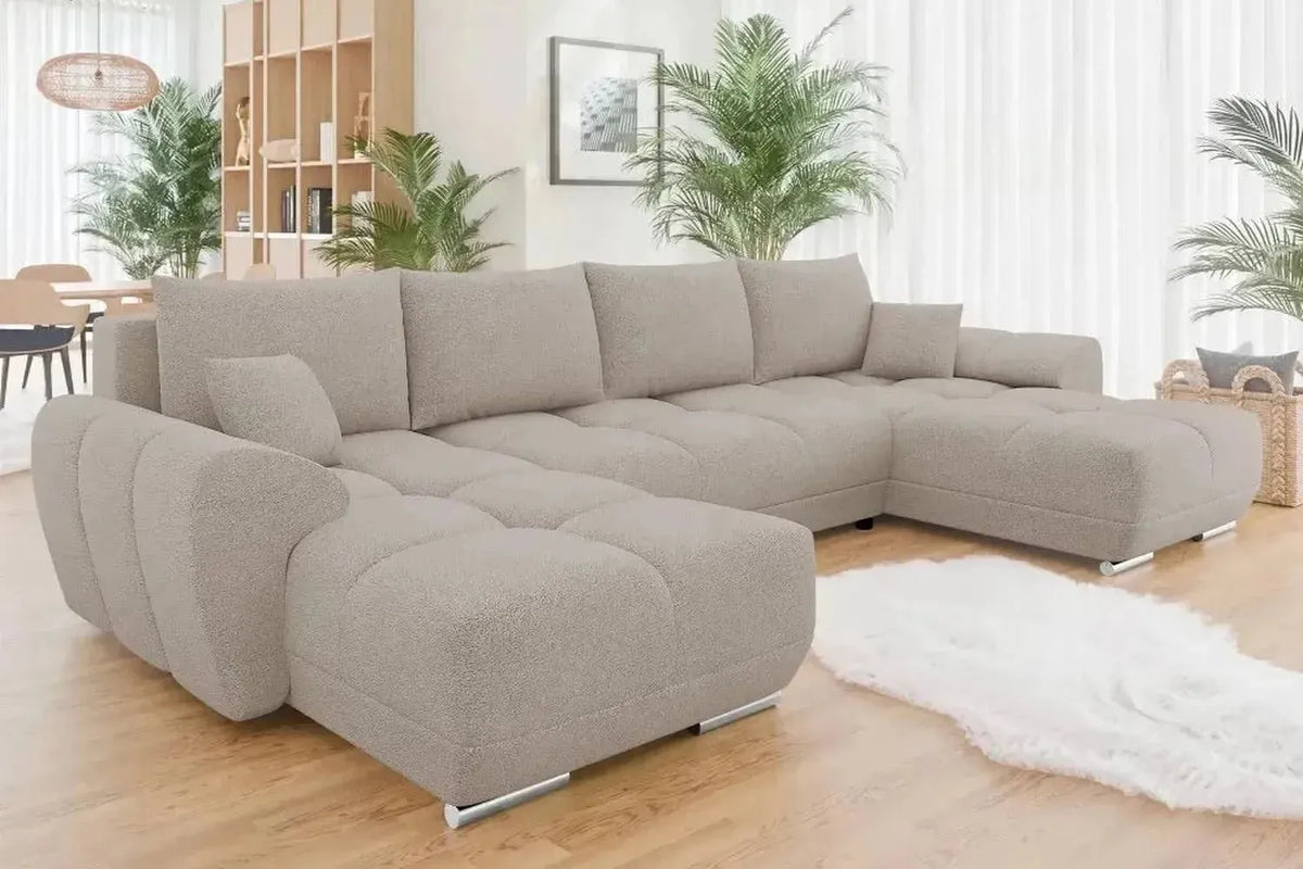 Bristol U Shape Corner Sofa Bed With Storage