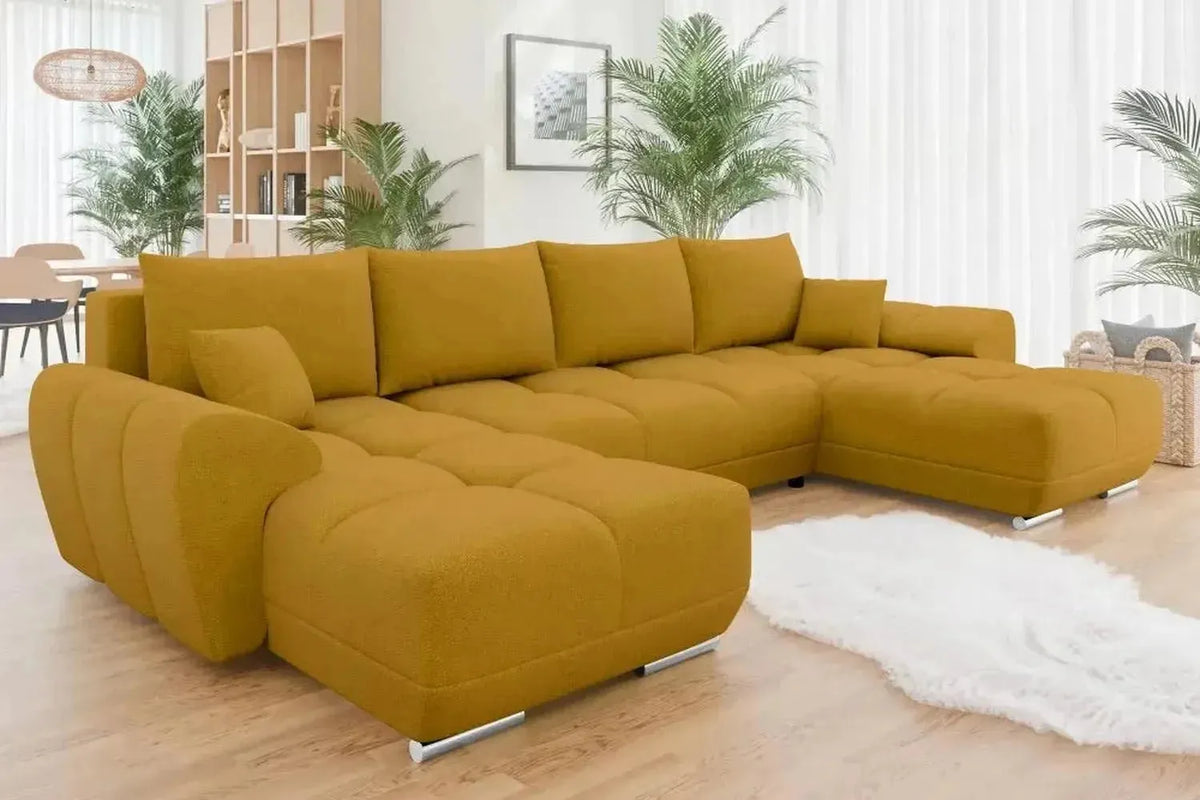 Bristol U Shape Corner Sofa Bed With Storage