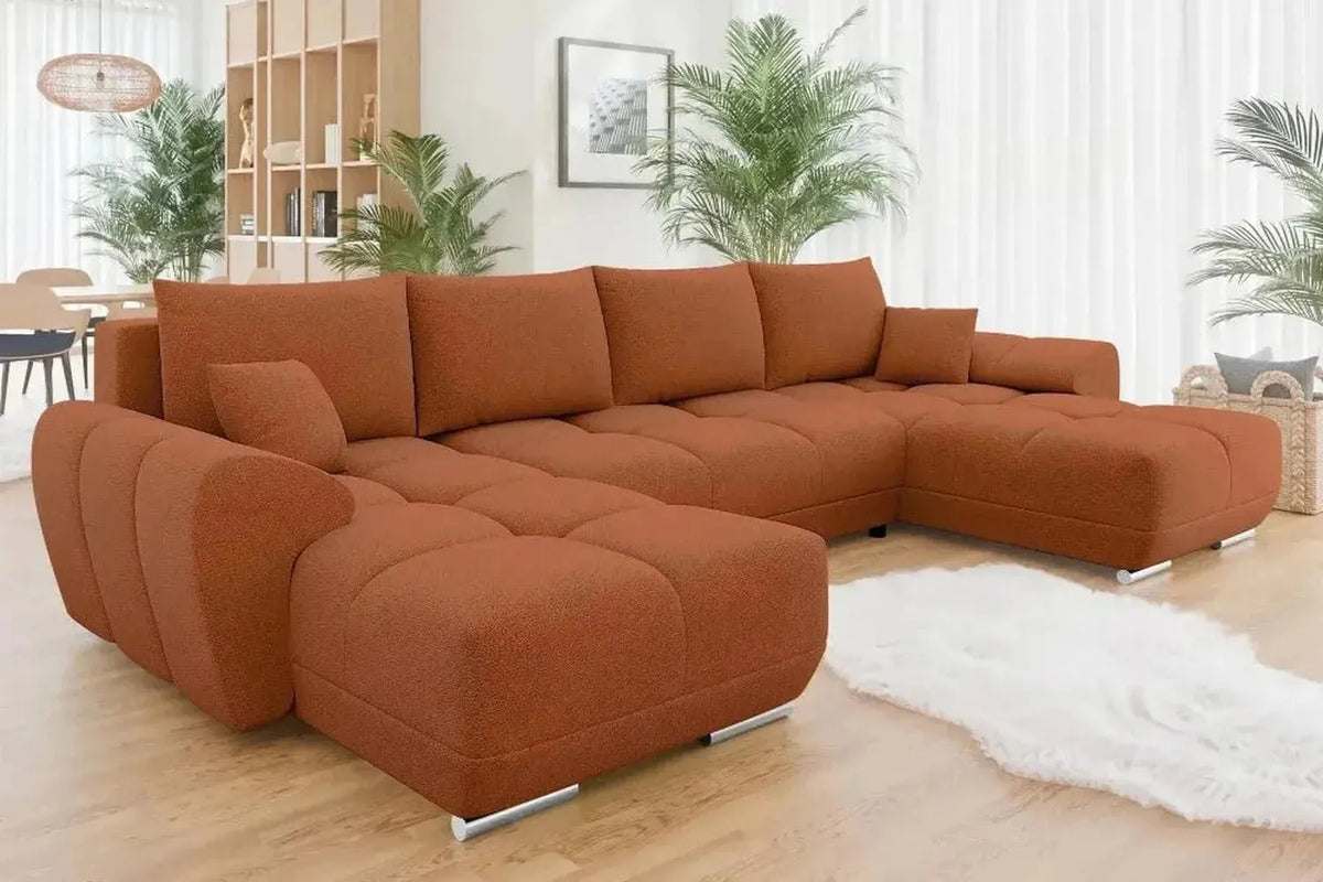 Bristol U Shape Corner Sofa Bed With Storage