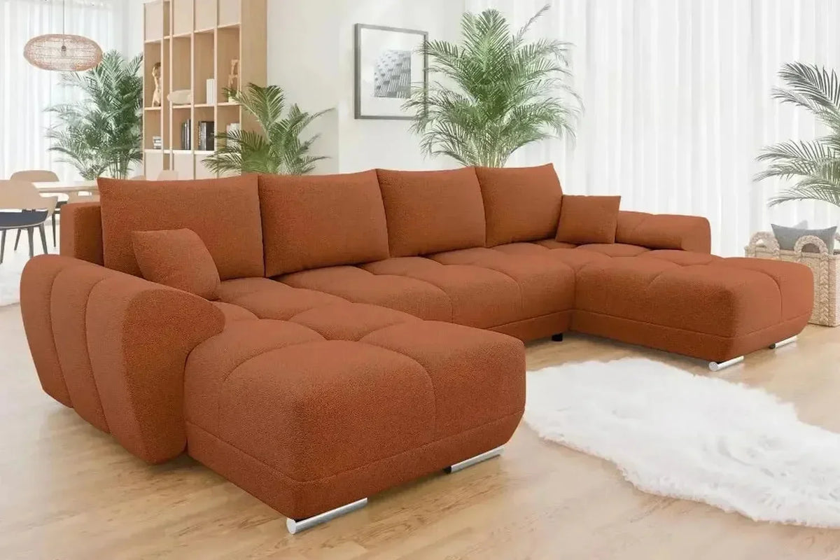 Bristol U Shape Corner Sofa Bed With Storage