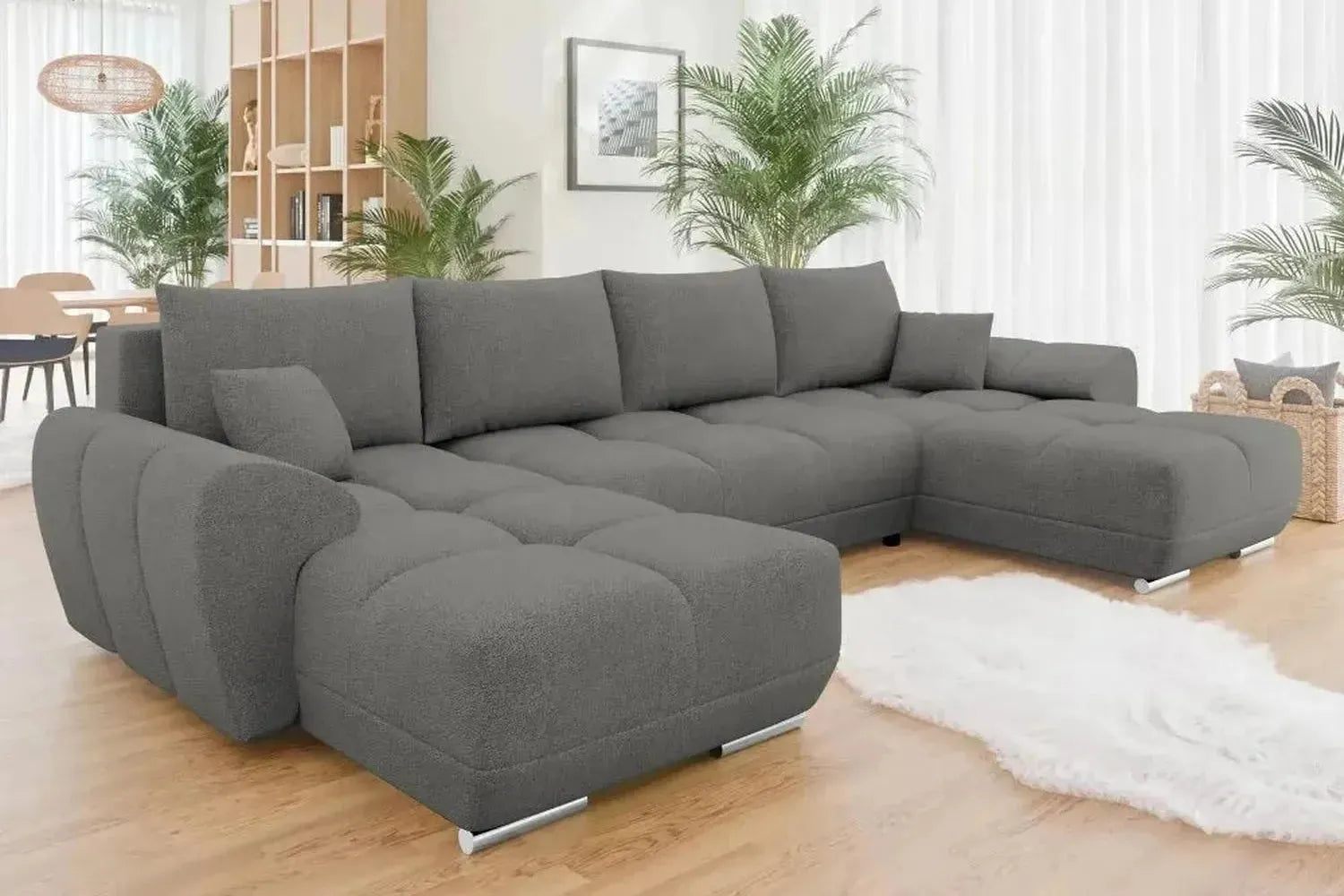 Bristol U Shape Corner Sofa Bed With Storage