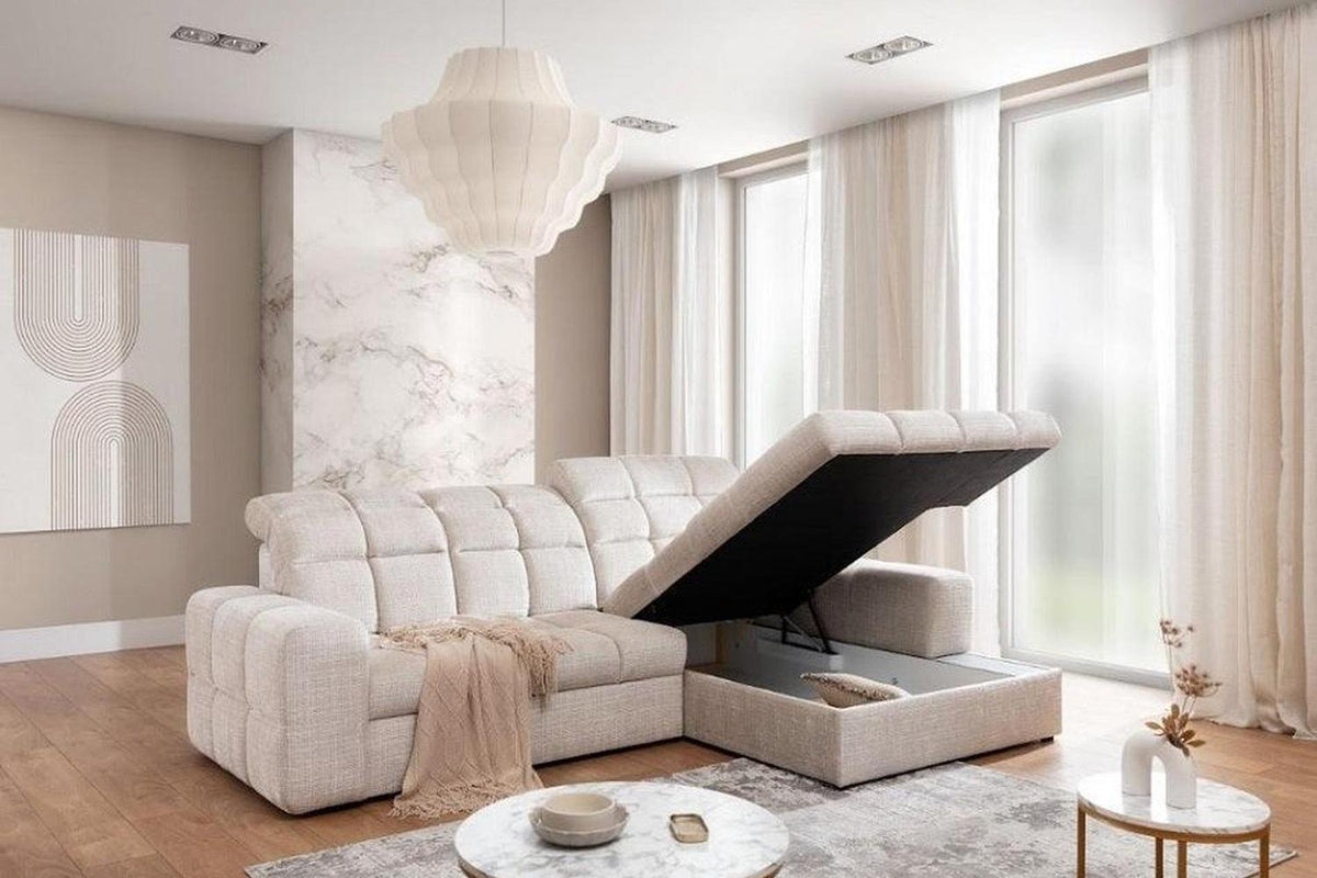 Lugo Corner Sofa Bed With Storage