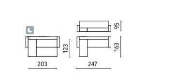 Lugos Corner Sofa Bed With Storage dimensions