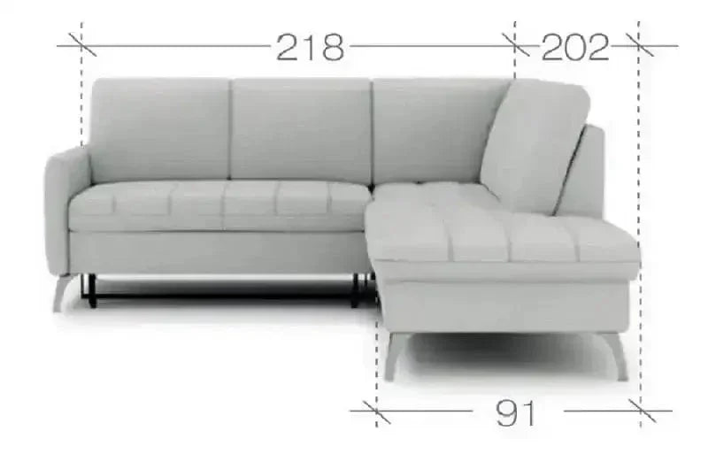 Lukka I Corner Sofa Bed With Storage dimensions