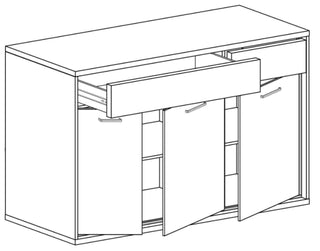 Mediolan Chest with Drawers and Doors 135 - Msofas LTD