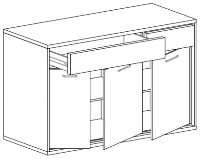 Mediolan Chest with Drawers and Doors 135