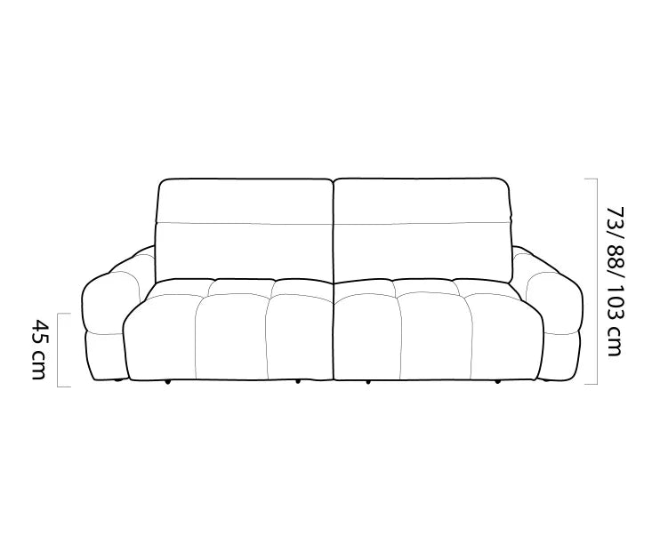 Mateo - Large Sofa with Electric Seat Adjustment