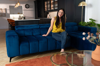 Ragusso Express Delivery Narożnik z funkcją spania i pojemnikiem na pościel Malia Marine