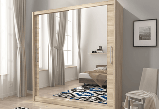 Maya 130 Double mirror wardrobe - Msofas LTD