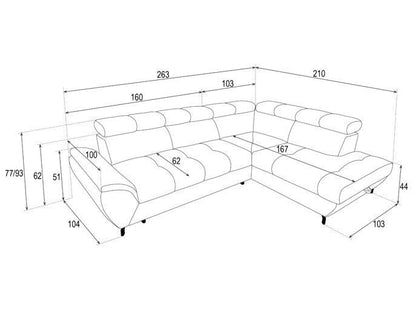 Mario Corner Sofa Bed