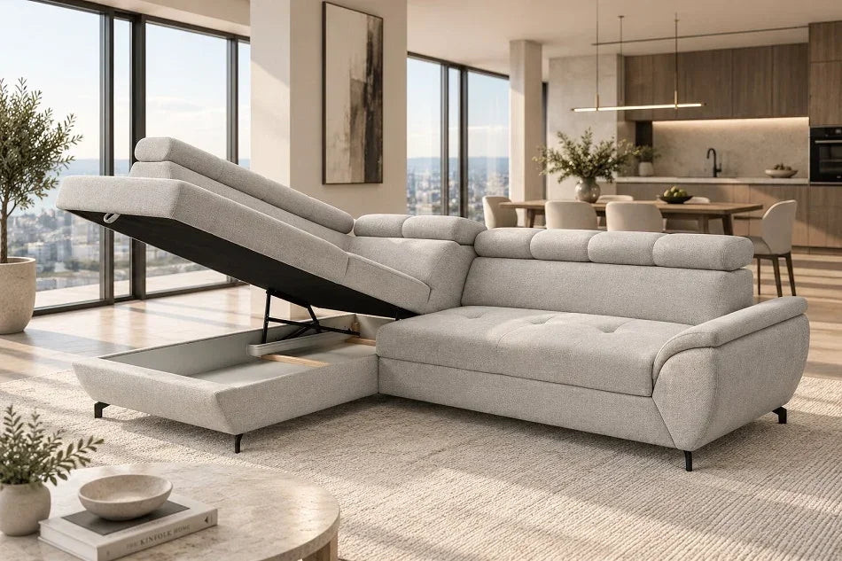 Mario Express Delivery Corner Sofa Bed With Storage Aston Linen