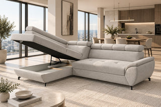 Mario Fast Delivery Corner Sofa Bed With Storage Aston Linen