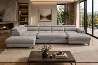 Marolla U-Shape Corner Sofa Bed With Storage